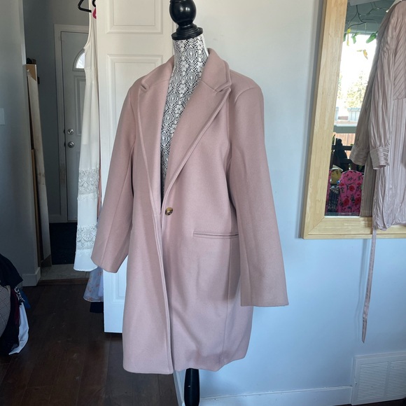 NWT 1X Joe Fresh Coat Jacket. Pinkish Maeve. One Button Closure. Pockets. - Picture 6 of 8